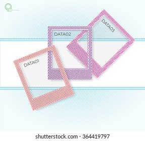 Colorful Photo Frames Layout Illustration for Your Design 