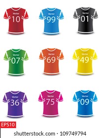 Colorful Photo realistic  sports wear vector Isolated in white background.You can easily change the color and design combination.