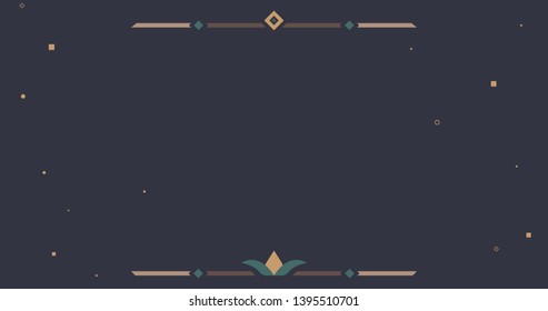 Colorful photo and text frames on dark blue. Vintage style. Vector illustration