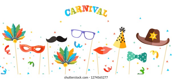 colorful photobooth carnival background