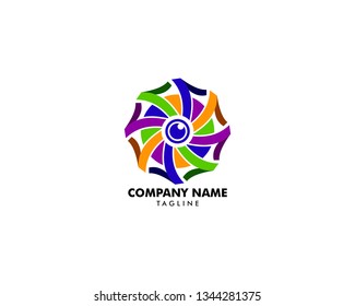 Colorful Photography Logo Template Design Vector