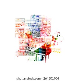 Colorful piano background