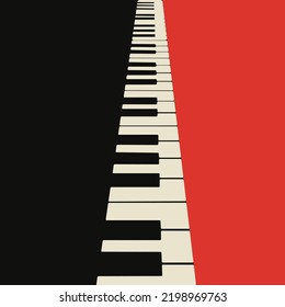 colorful piano keys background template, vector illustration