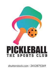 Colorful Pickleball Club Logo Design