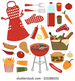 Colorful picnic collection