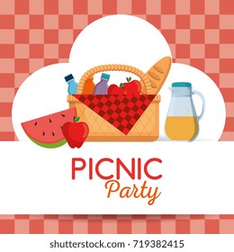 Colorful Picnic Party Poster Stock Vector (Royalty Free) 719382415 ...