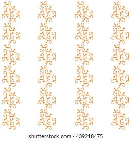 Colorful picture: the cute pattern of cats silhouettes on a white background