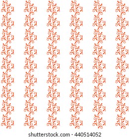 Colorful picture: the cute pattern of cats silhouettes on a white background