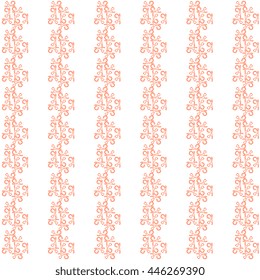 Colorful picture: the cute pattern of cats silhouettes on a white background