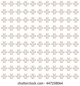 Colorful picture: the cute pattern of cats silhouettes on a white background