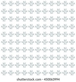 Colorful picture: the cute pattern of cats silhouettes on a white background