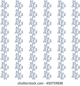 Colorful picture: the cute pattern of cats silhouettes on a white background