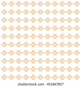 Colorful picture: the cute pattern of cats silhouettes on a white background