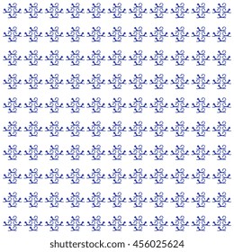 Colorful picture: the cute pattern of cats silhouettes on a white background