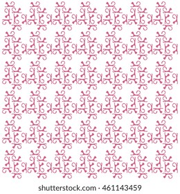 Colorful picture: the cute pattern of cats silhouettes on a white background
