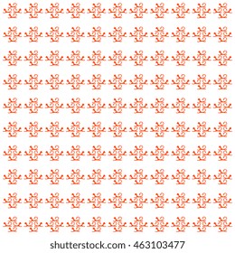 Colorful picture: the cute pattern of cats silhouettes on a white background