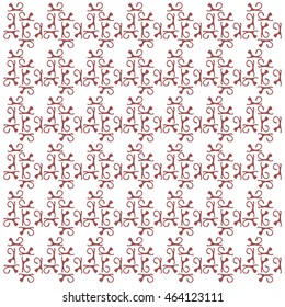 Colorful picture: the cute pattern of cats silhouettes on a white background