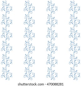 Colorful picture: the cute pattern of cats silhouettes on a white background