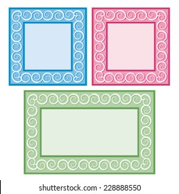 Colorful picture frames 
