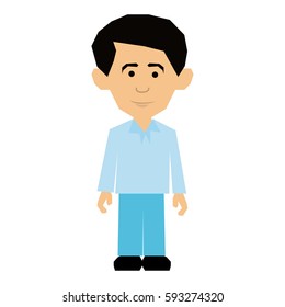 colorful picture man dressed formal style vector illustration