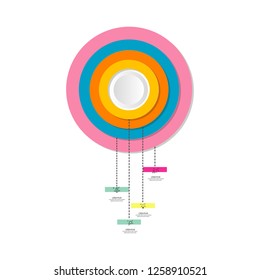 colorful pie chart data infographic template