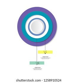 colorful pie chart data infographic template