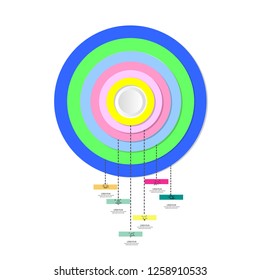 colorful pie chart data infographic template