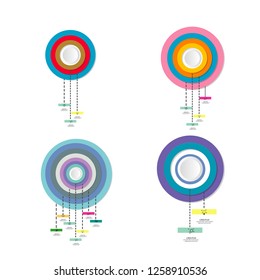 colorful pie chart data infographic template