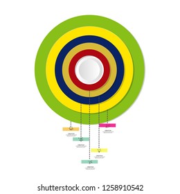 colorful pie chart data infographic template