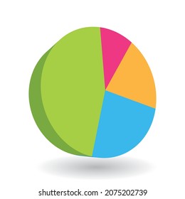 Colorful pie chart design element