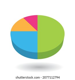 Colorful pie chart design element