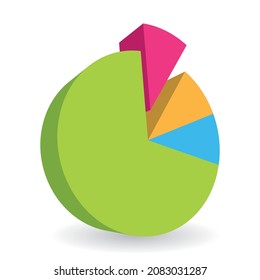 Colorful pie chart design element