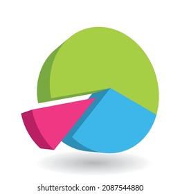 Colorful pie chart design element