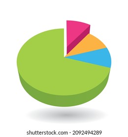 Colorful pie chart design element