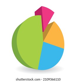 Colorful pie chart design element