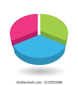 Colorful pie chart design element