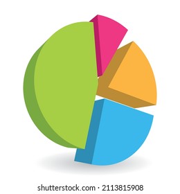Colorful pie chart design element