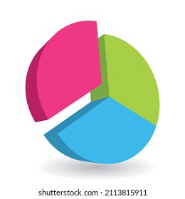 Colorful pie chart design element