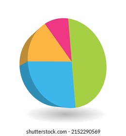 Elemento de diseño de gráfico circular colorido