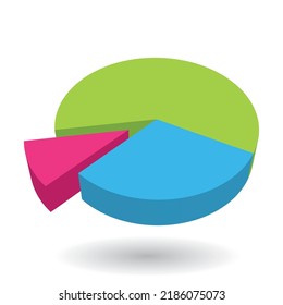 Colorful pie chart design element