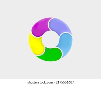 Colorful Pie Chart icon. Vector illustration.