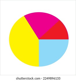 Colorful pie chart illustration for infographics