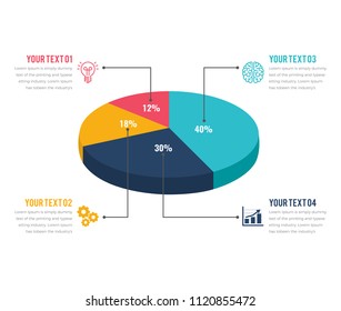 Colorful Pie Chart Infographics, Professional Pie Chart, Pie Chart Infographics