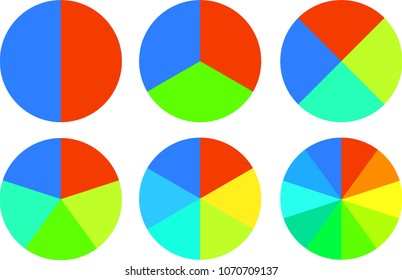 Colorful Pie chart set