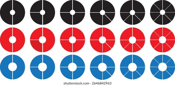 Colorful Pie chart set on And Color.rED	
