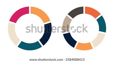 Colorful pie chart shape. Modern Pie Chart Infographic Design Elements,