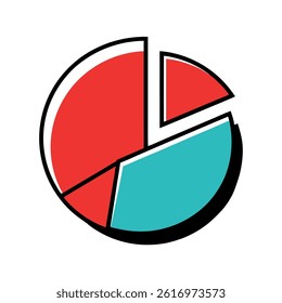Colorful Pie Chart Showing Data Distribution
