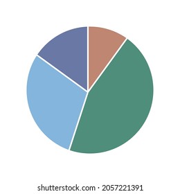 colorful pie chart vector illustration.