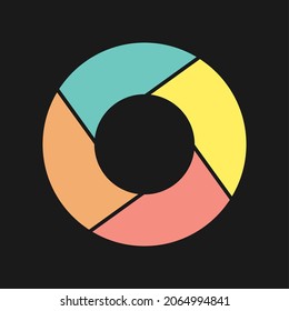 colorful pie chart vector illustration