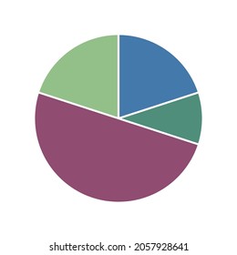 colorful pie chart vector illustration,circle diagram